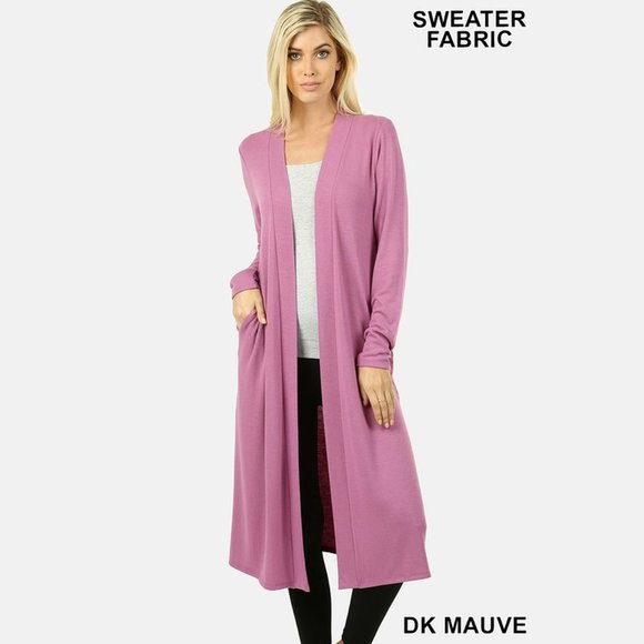 lavender duster cardigan